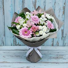 Букет цветов из:  Герберы, Альстромерии и Хризантемы в Смирных