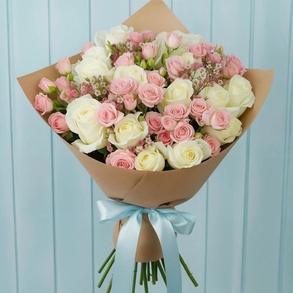 Букет цветов из: Розы в Смирных