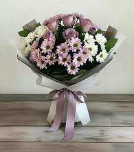 Букет цветов из:  Хризантемы и Розы в Смирных
