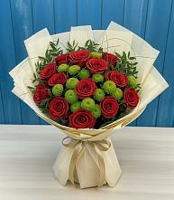 Букет цветов из:  Розы и Хризантемы в Смирных