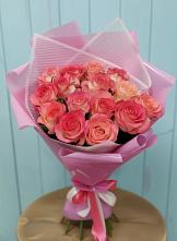Букет 15 Розовых роз Равель #REPLACE_PRED# Смирных