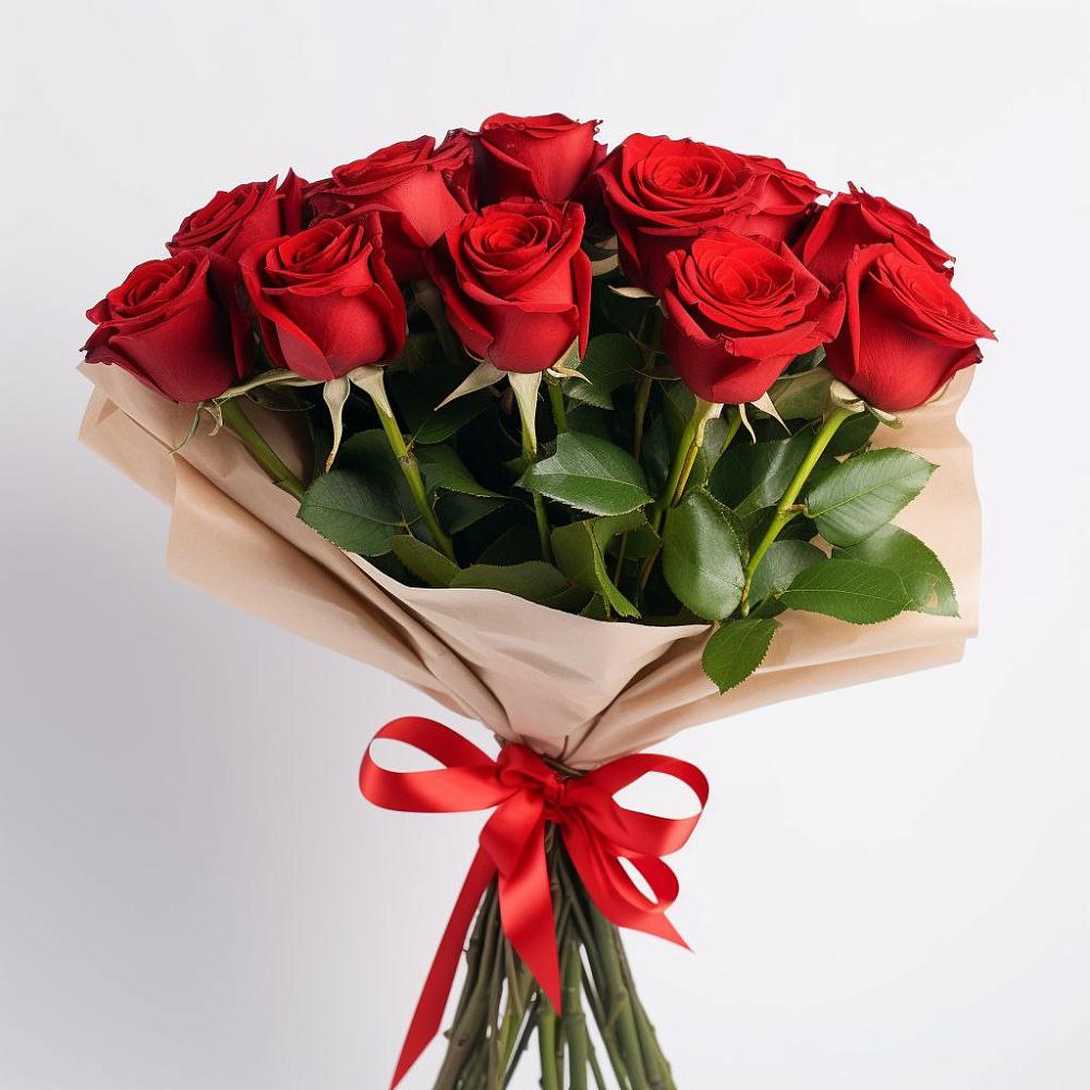 Букет 11 Красных роз Эдлесс Лав в Смирных
